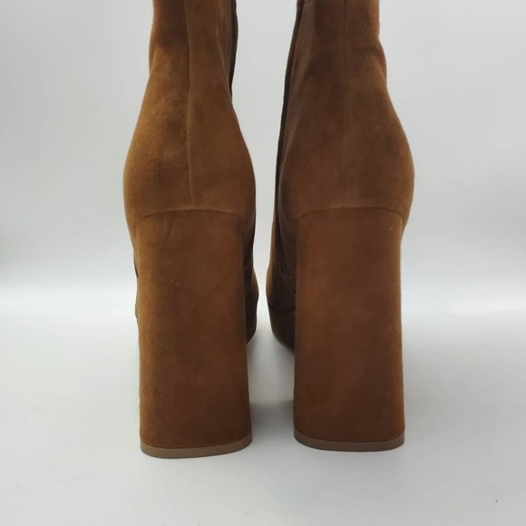 Steve Madden Groove Chestnut Suede Knee High Platform Heel Boots Size 11 M - Picture 5 of 12